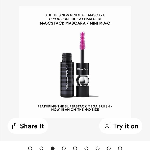 MAC Cosmetics MAC Stack Mega Mascara Mini qty 2 new BLACK STACK MASCARA - Picture 5 of 7